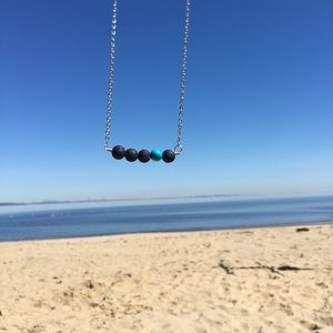 Jewelry - Lava Bead Oil Diffuser Necklace w Turquoise Bead Jewelry - Lava Bead Oil Diffuser Necklace w Turquoise Bead